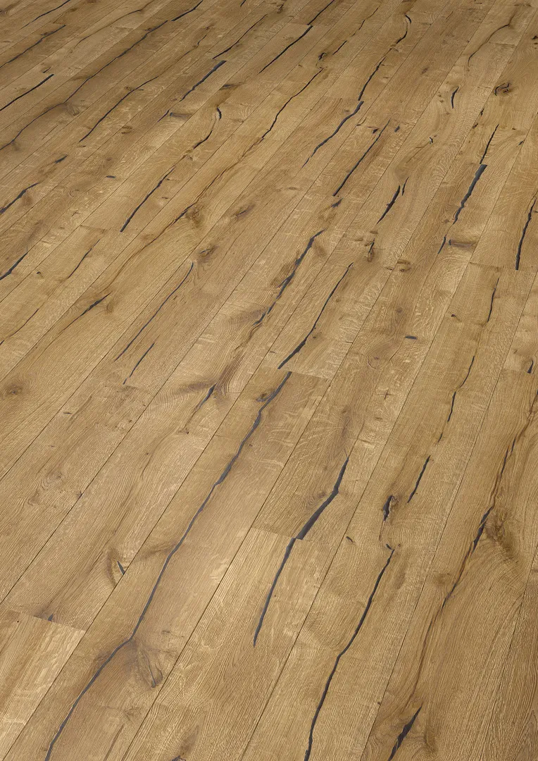 Landhausdielen Rustikale antike Oberfläche mit markanter Bürstung und schwarz ausgearbeiteten Längsrissen Eiche Old Fashion geölt Landhausdielen Rustikale antike Oberfläche mit markanter Bürstung und schwarz ausgearbeiteten Längsrissen Eiche Old Fashion geölt