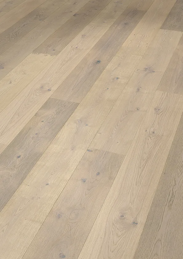 Eiche XL astig gebürstet weiß geölt Eiche XL astig gebürstet weiß geölt