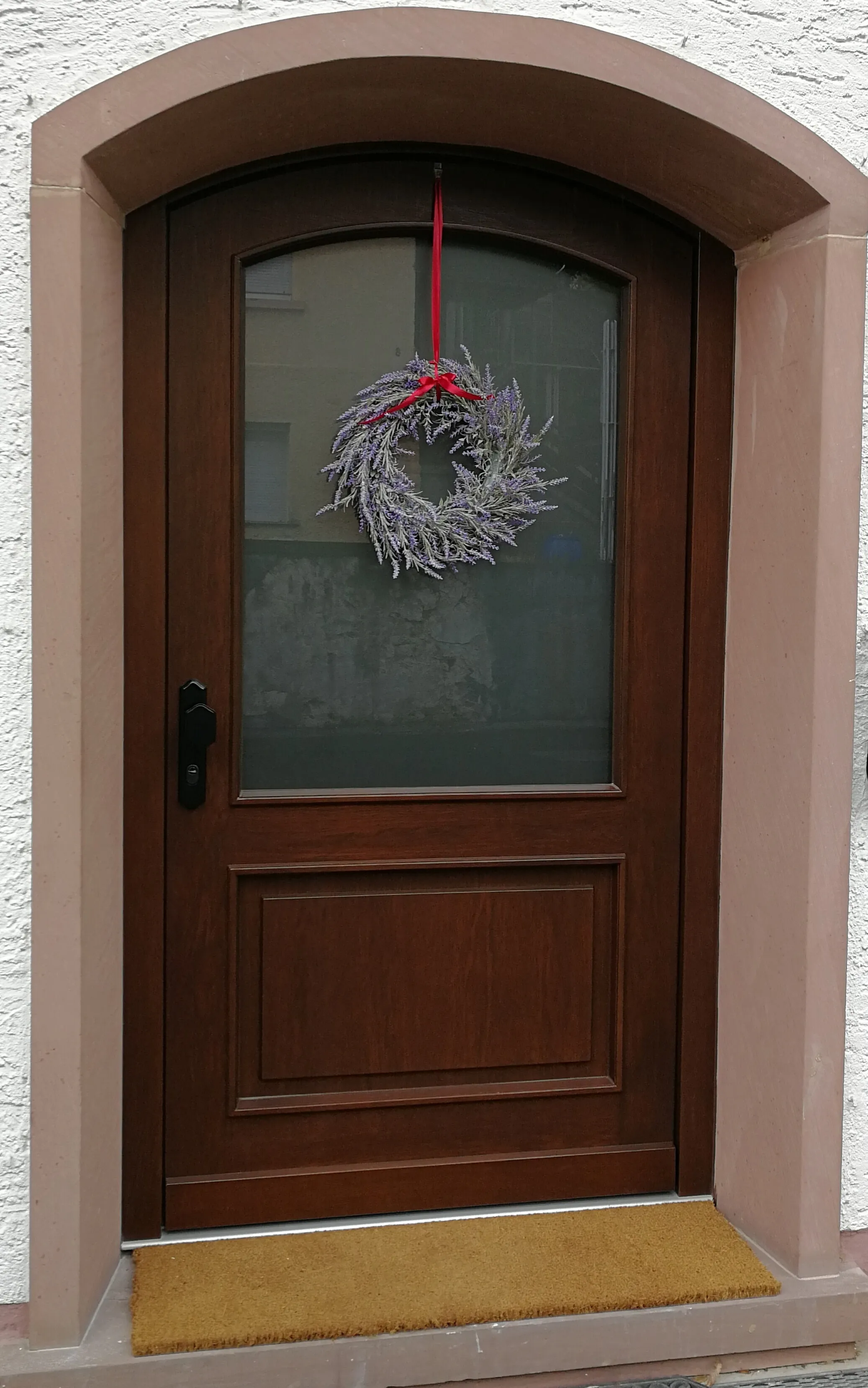 Segmentbogen Holz Haustür aus Eiche Segmentbogen Holz Haustür aus Eiche Bauvorhaben Bad Soden Salmünster