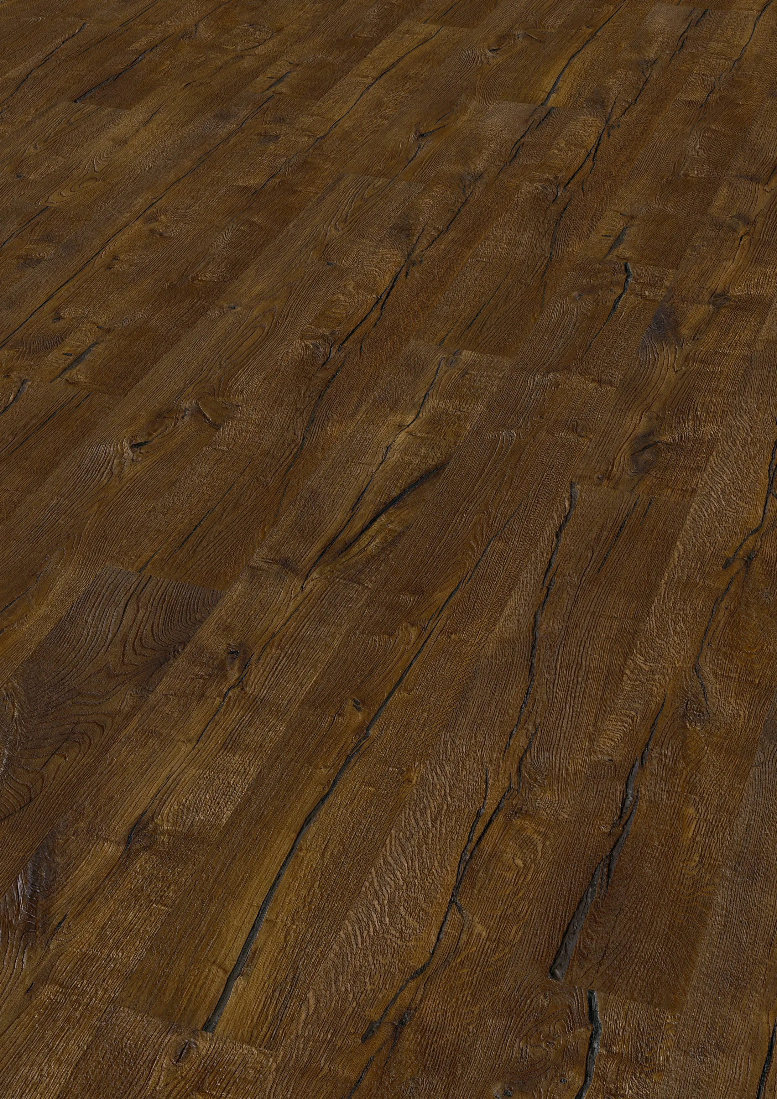 Landhausdiele Eiche dunkel geräuchert geölt antike Holzoberfläche mit ausdruckstarker Bürstung Altholz typische Längsrisse und Oberflächenstruktur Landhausdiele Eiche dunkel geräuchert geölt antike Holzoberfläche mit ausdruckstarker Bürstung Altholz typische Längsrisse und Oberflächenstruktur