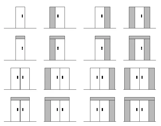 Technik Übersicht Seitenteile und Oberlicht Eingangstüren
